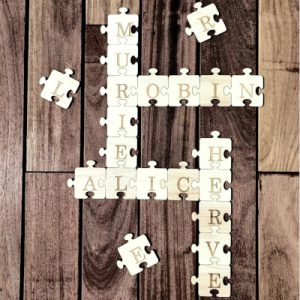 création personnalisée d'un puzzle en bois réalisée en gravure et découpe laser